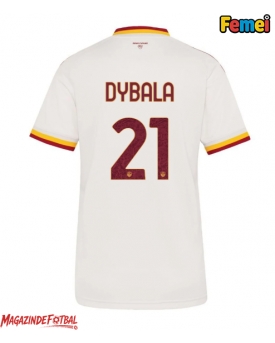 AS Roma Paulo Dybala #21 Tricou Fotbal Replică 2026-27 Femei Deplasare AS Roma Paulo Dybala #21 Tricou Fotbal Replică 2026-27 Femei Deplasare